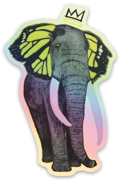 Holographic A King's Angel Sticker